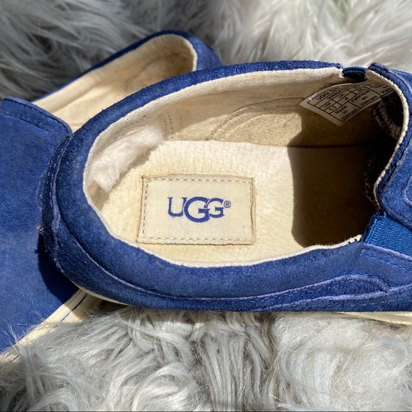 Ugg royal blue suede slip on flats - Picture 8 of 11